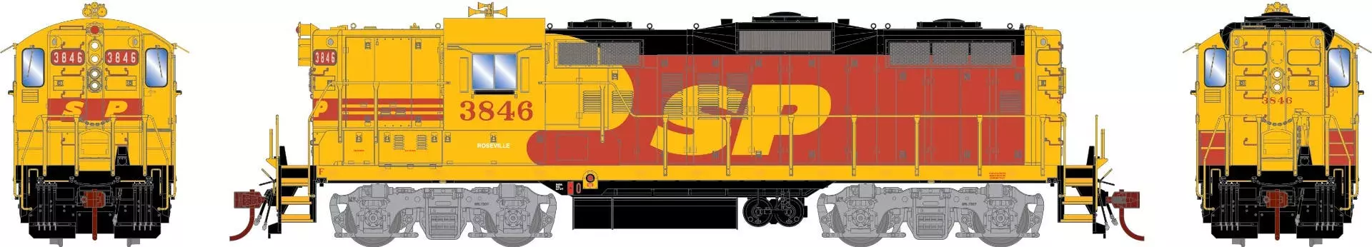 Athearn G82361 HO GP9R, SP #3846 - “Kodachrome” Diesel Locomotive W/DCC/Sound