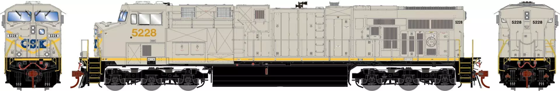 Athearn G83190 HO GE ES44DC Diesel Locomotive CSX #5228 With Sound