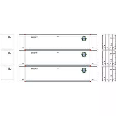 Athearn #27696 48' Container BNSF #1 (3)