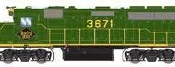 Athearn #G64690 GP40-2 W/DCC & Sound RDG #3671
