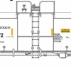 Athearn GN15309 N 13k Acid Tank Car Grupo Mexico #1172