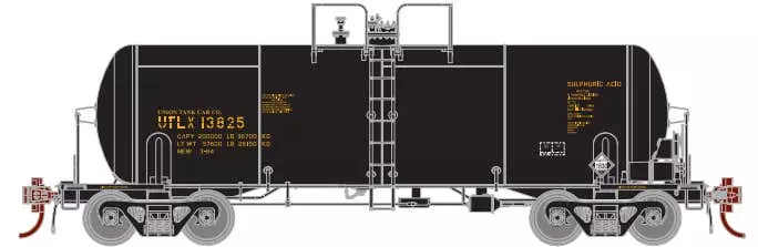 Athearn GN15325 N 13k Acid Tank Car Union Tank Car-Black #13825