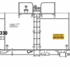 Athearn GN15329 N 13k Acid Tank Car Union Tank Car-White #11330